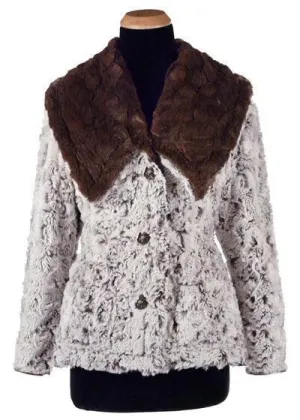 Norma Jean Coat, Reversible - Luxury Faux Fur in Sienna Stratus with Cuddly Fur (One Small Left!)