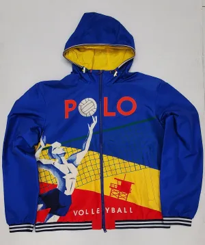 Nwt Polo Ralph Lauren Graphic Volley Ball Hooded Jacket