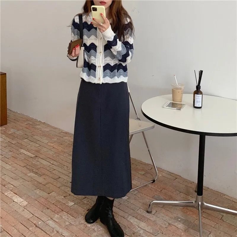 Oversize Autumn Vintage Loose Winter Knitted Cardigan Sweater