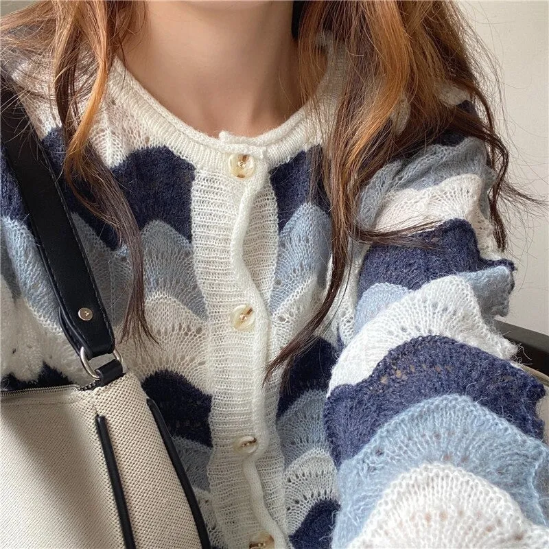 Oversize Autumn Vintage Loose Winter Knitted Cardigan Sweater