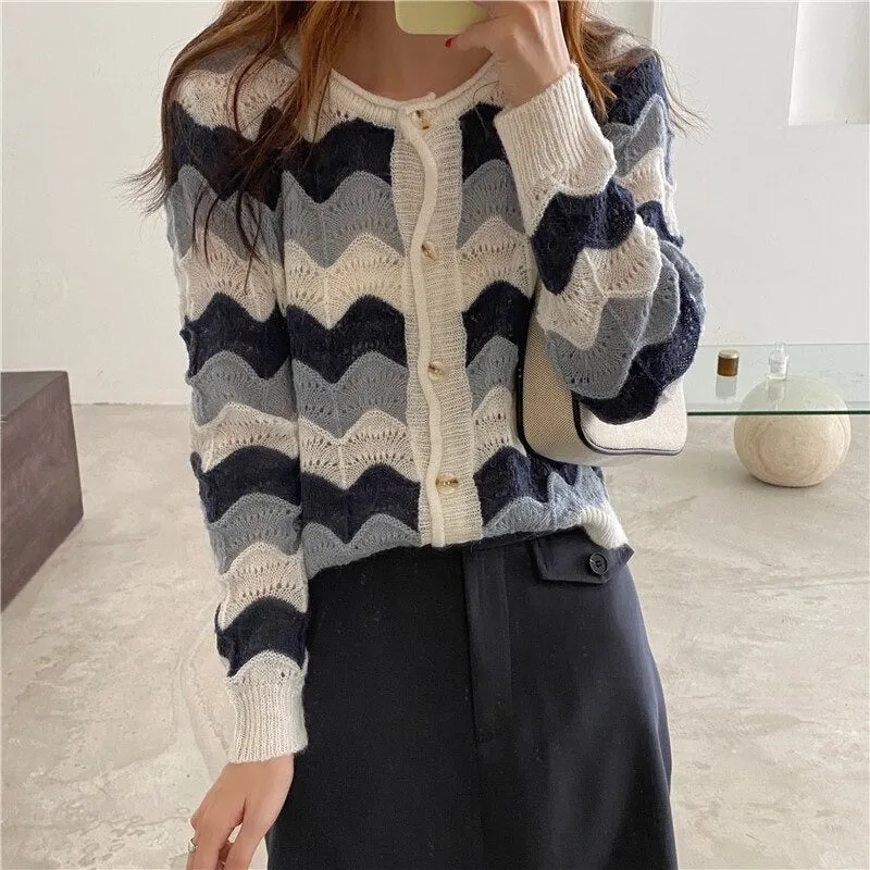 Oversize Autumn Vintage Loose Winter Knitted Cardigan Sweater