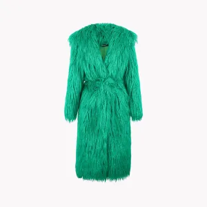 Pre Order:  Shaggy Green Faux Fur Jacket