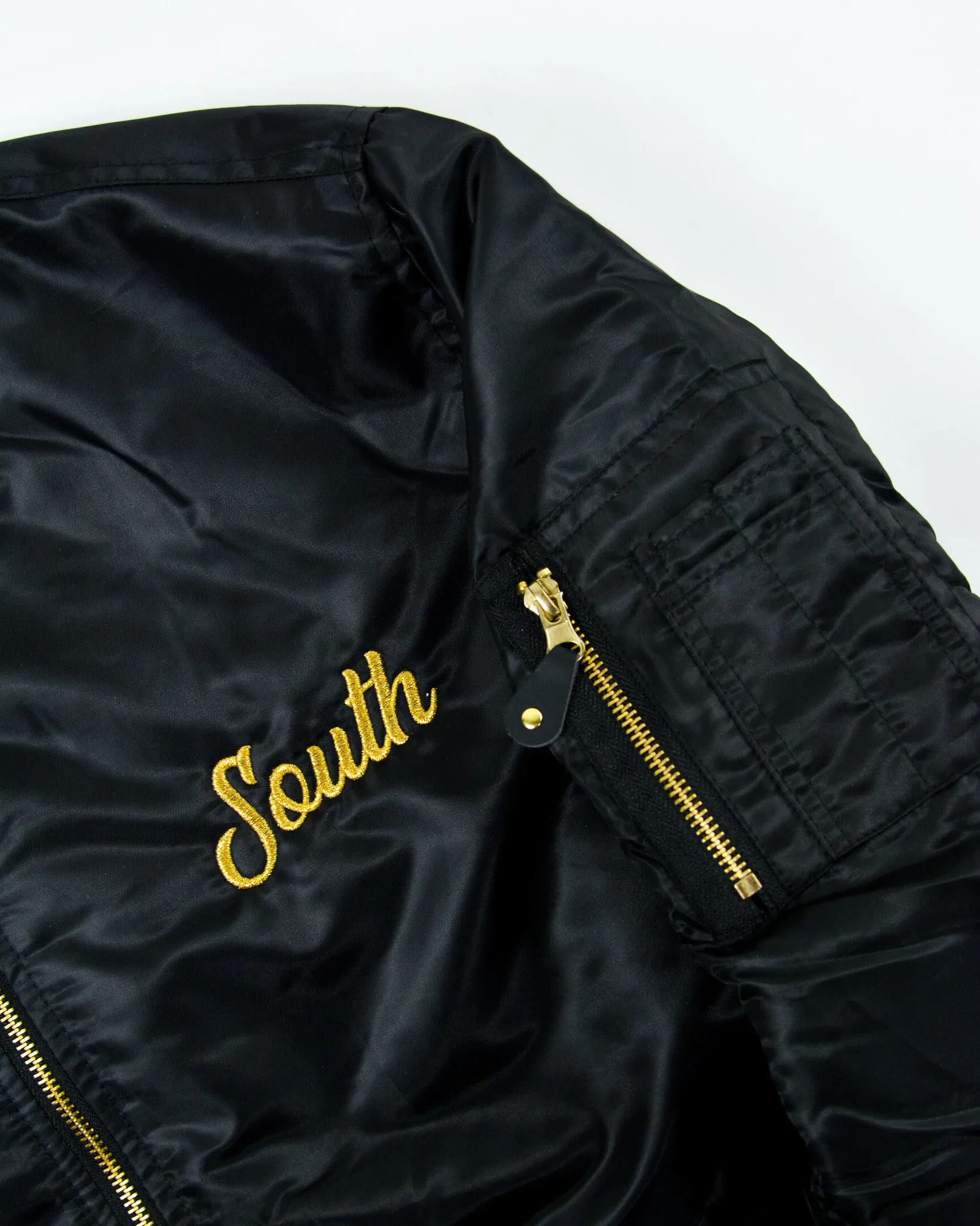 Premium South Bomber Jacket - Black