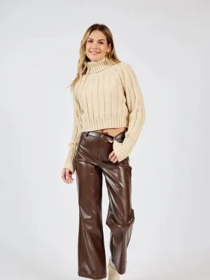 Sadie & Sage Night Vision Faux Leather Pants