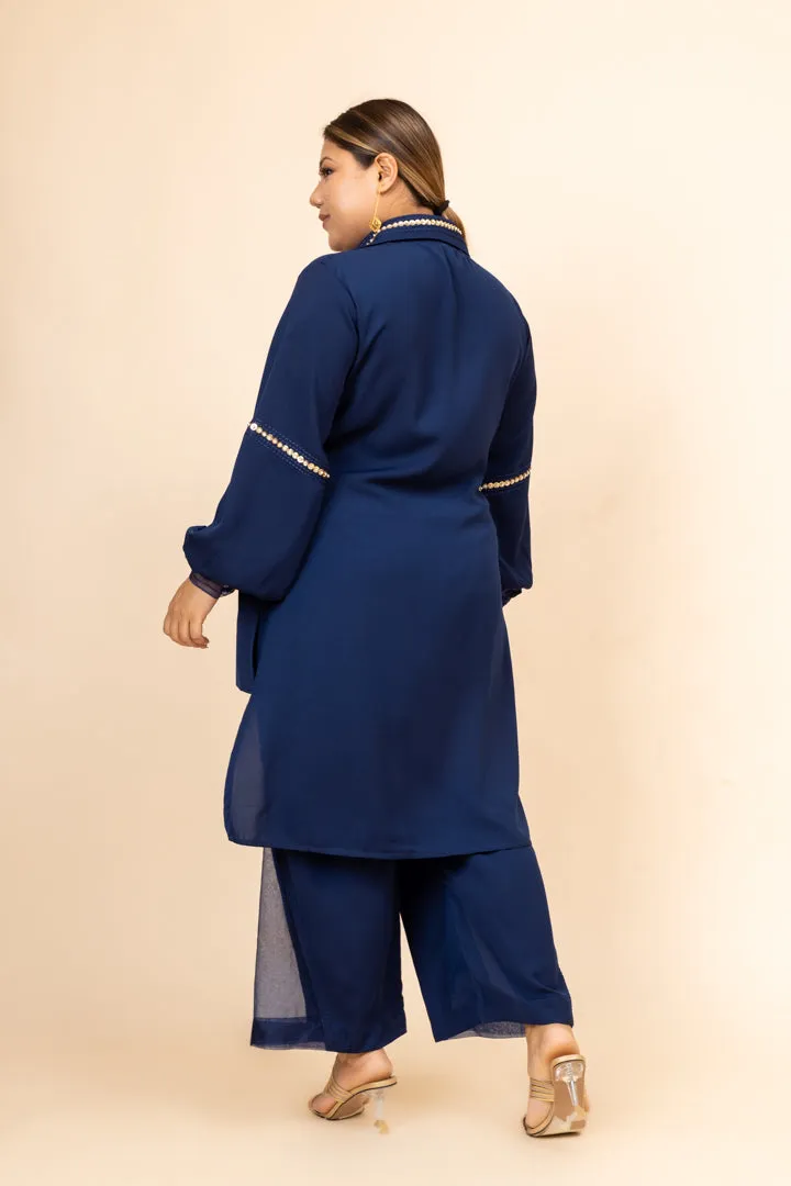 Sahiba Navy Blue Co-ord Set