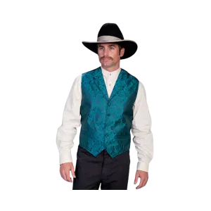 Scully Leathers Men's Teal Paisely Vest