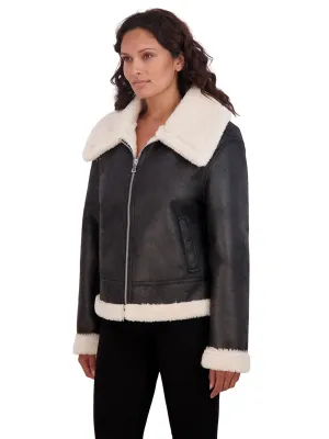 Sebby Collection Women's Faux Shearling Jacket