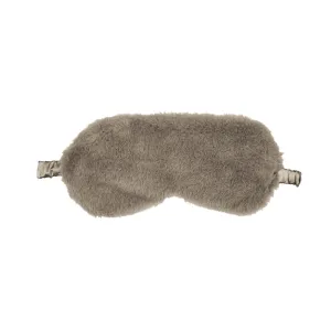 Skye Faux Fur Eye Mask, Dark Linen