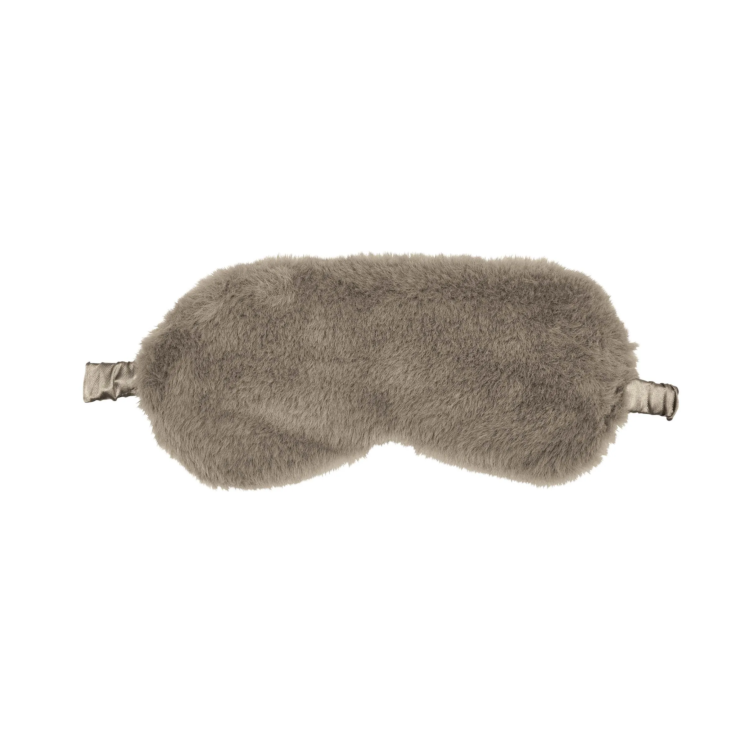 Skye Faux Fur Eye Mask, Dark Linen