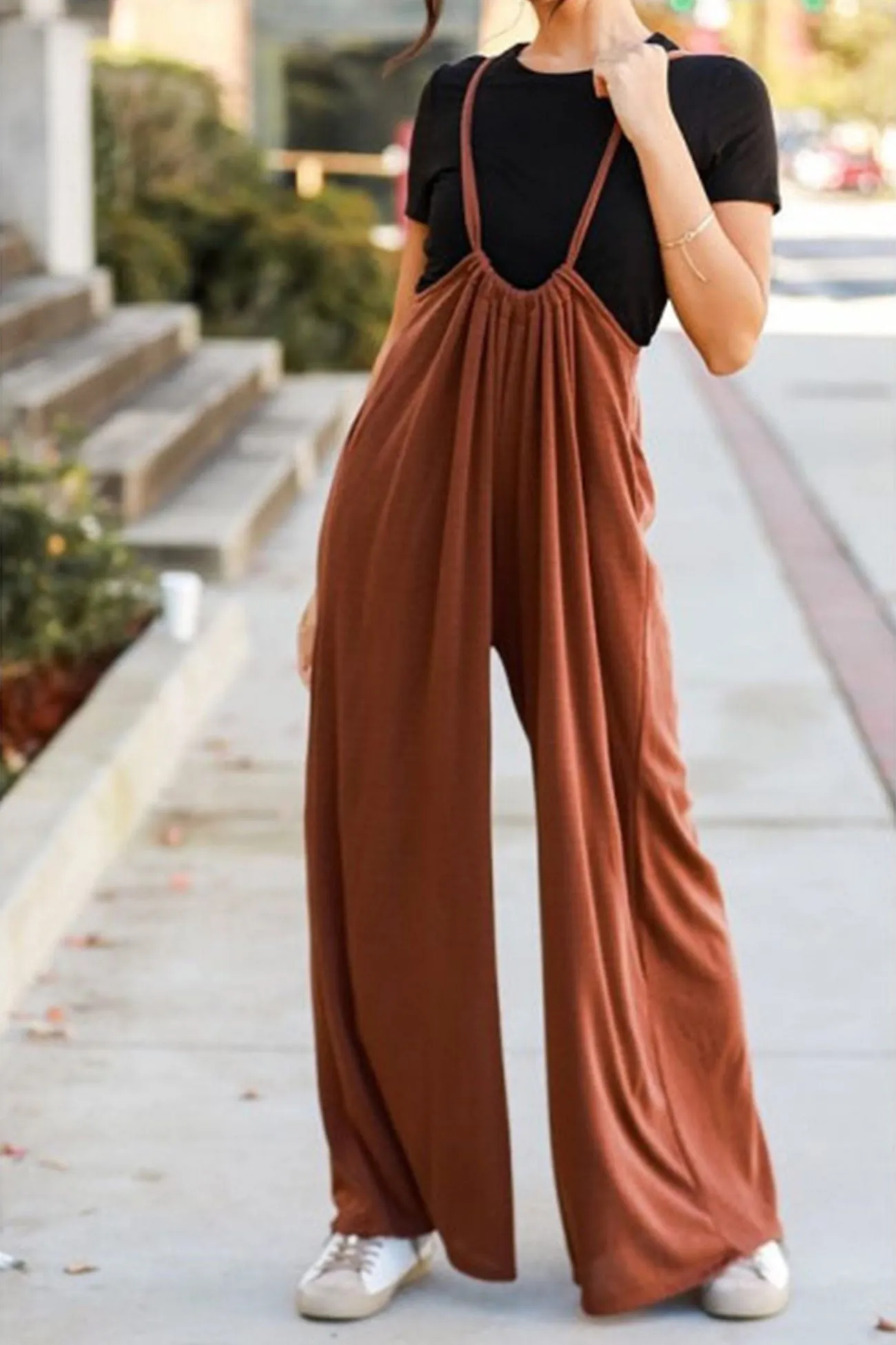 Spaghetti Straps Tie-back Jumpsuits