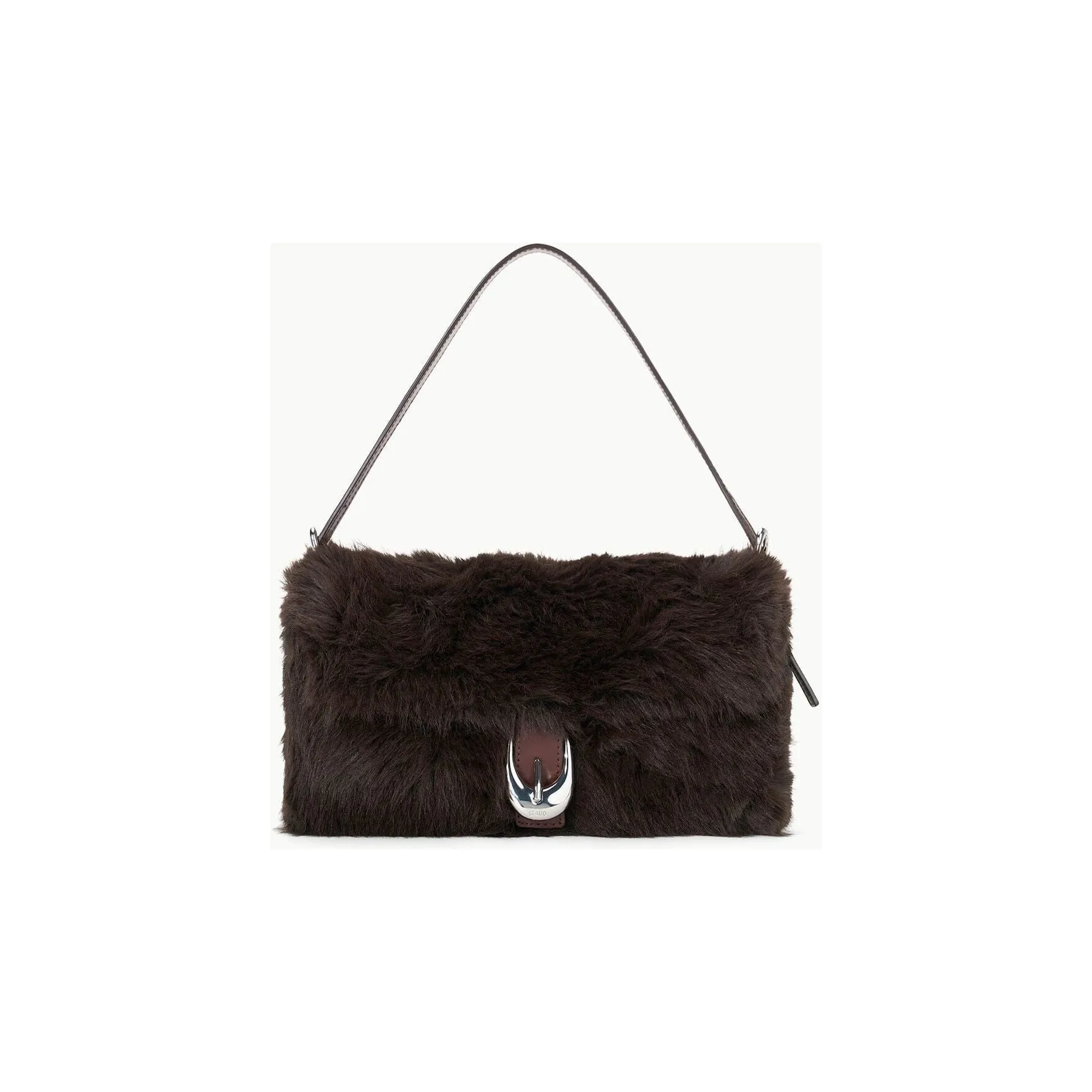 Staud Harlow Faux Fur Bag Espresso