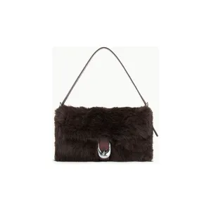 Staud Harlow Faux Fur Bag Espresso