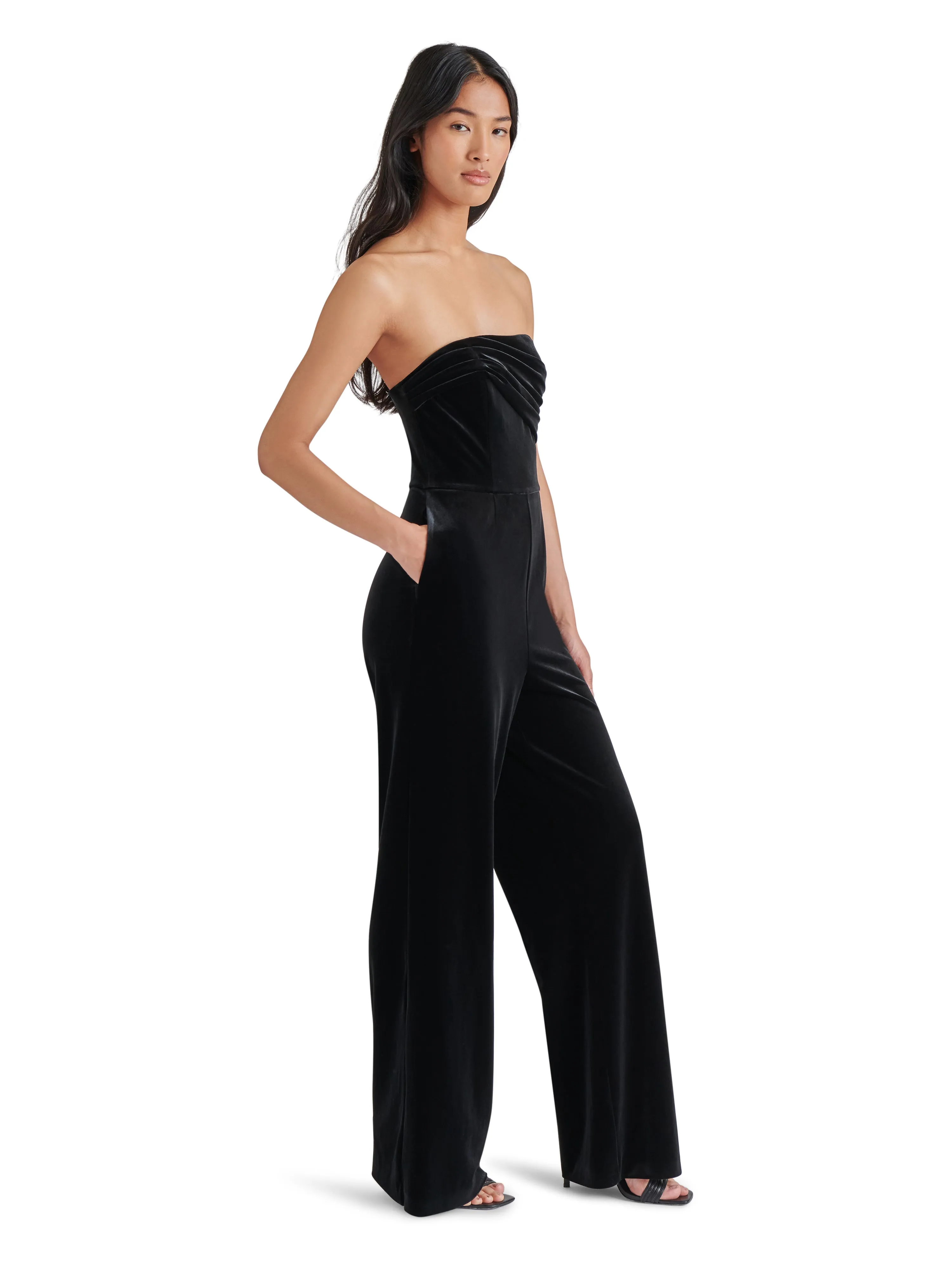 STE Black Swanilda Velvet Jumpsuit