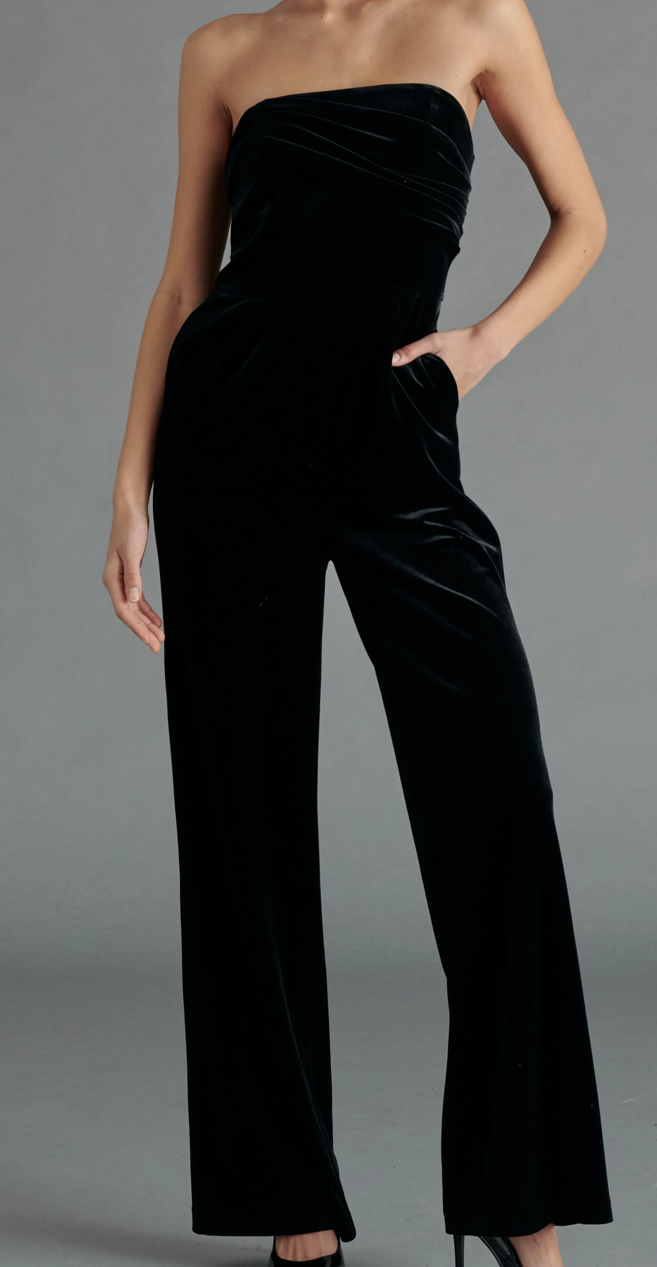 STE Black Swanilda Velvet Jumpsuit