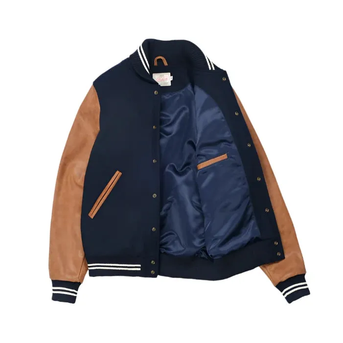 Varsity Jacket | Dark Navy Antique Rust