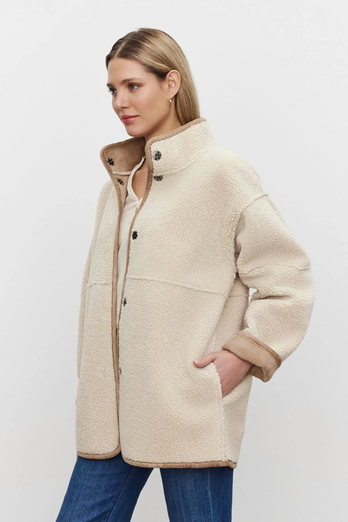 Velvet by Graham & Spencer Albany Luxe Sherpa Jacket | Sand