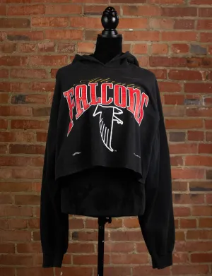 Vintage 1995 Atlanta Falcons Cropped Hoodie Black XL