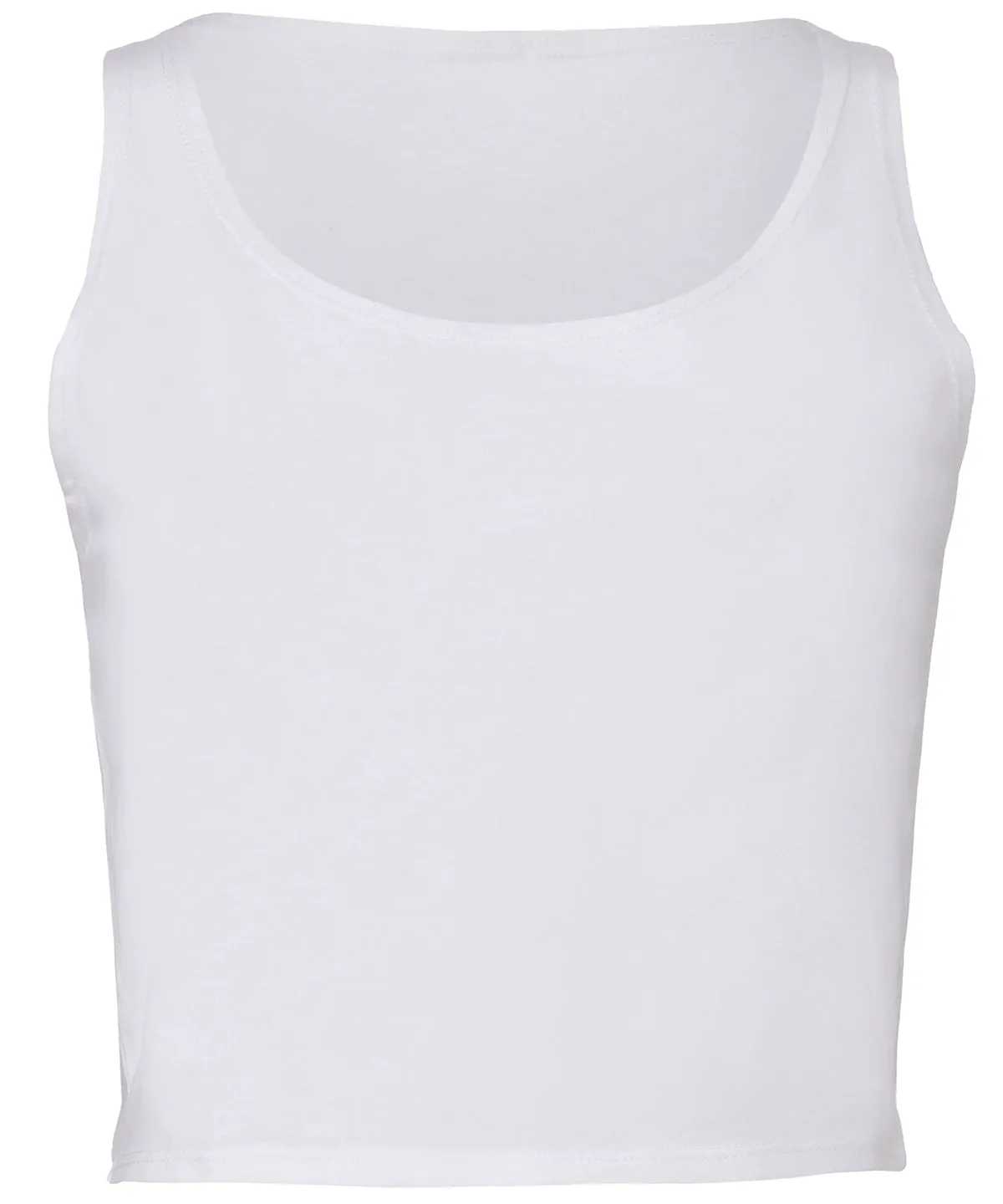 White - Women's polycotton crop top