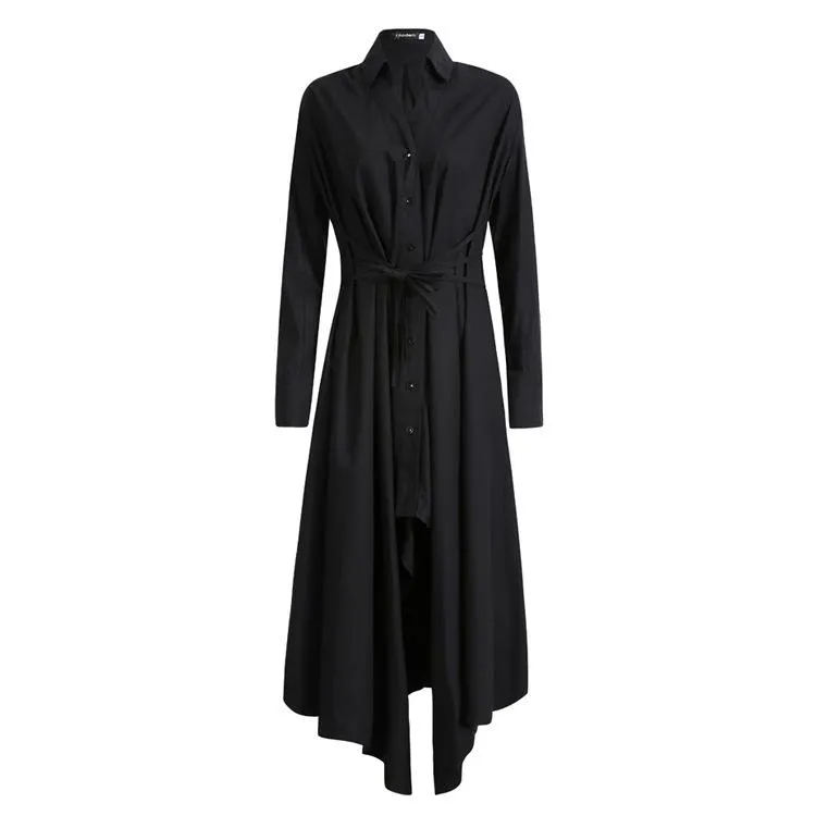 Women Long Sleeves Fall Fairy Shirt Dresses