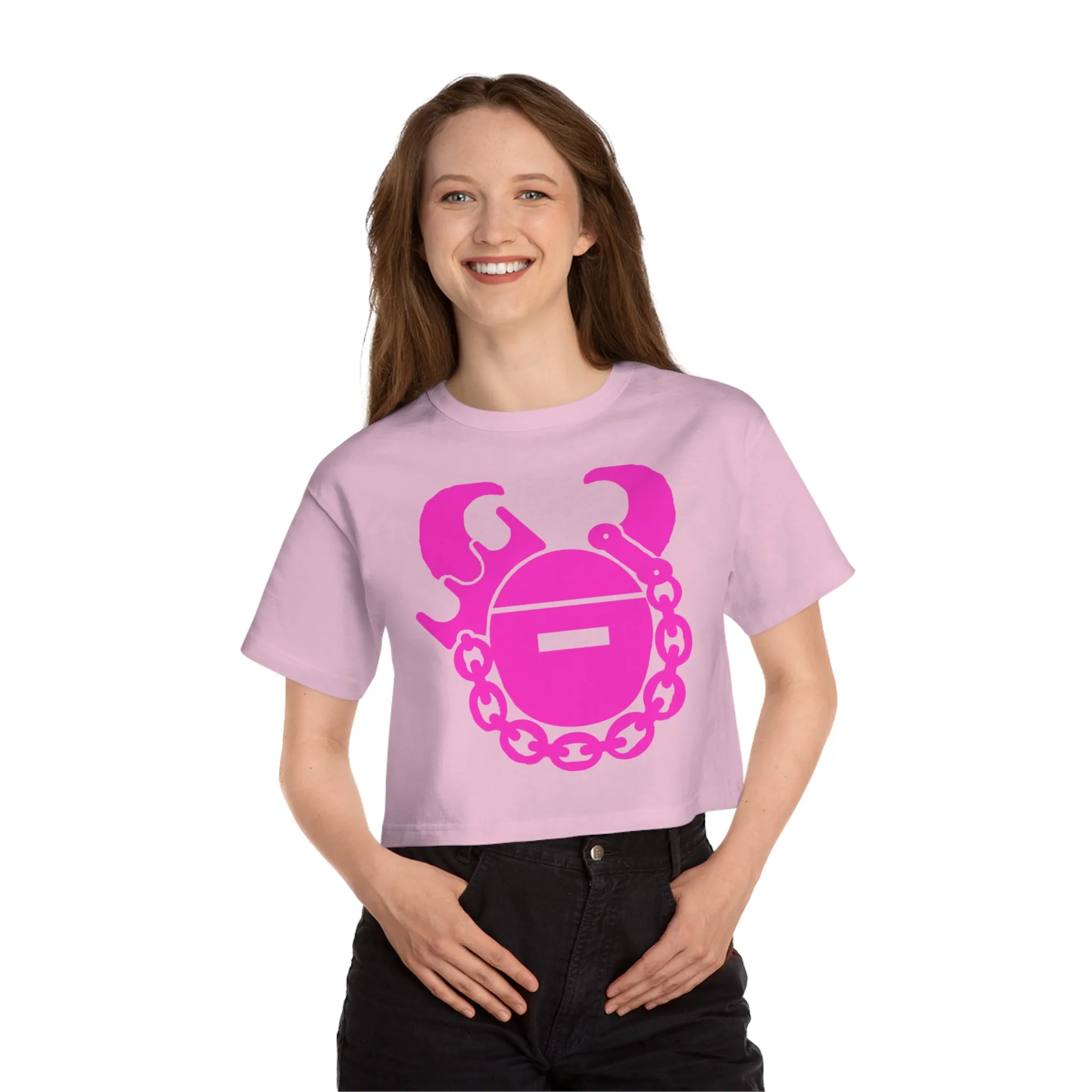 Women's Champion Heritage Cropped Top - Game Day Helmet