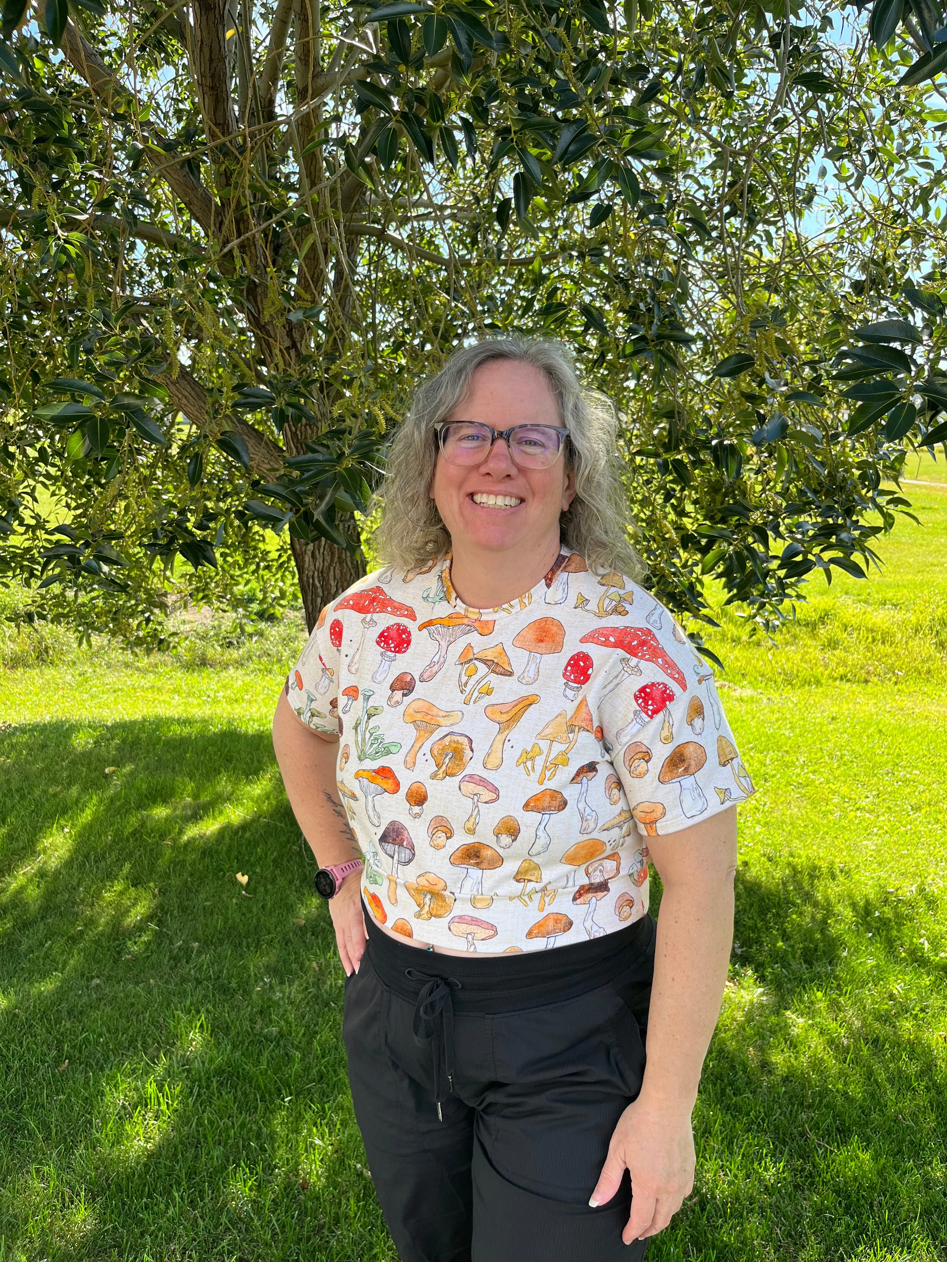 Women’s Mushrooms Crop Top size Small